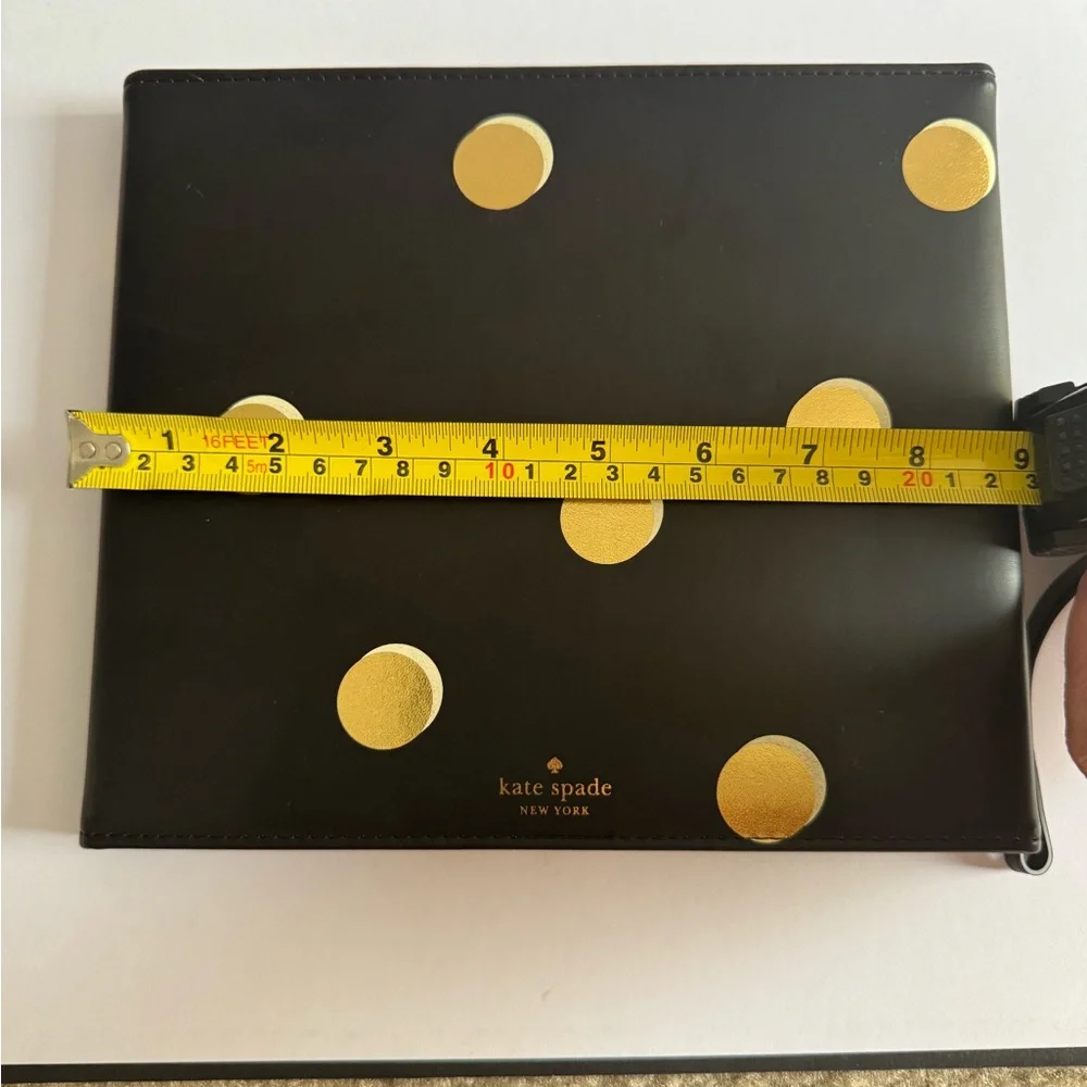 Kate Spade Weekly Calendar and and Folio Scatter Dot Black and Gold